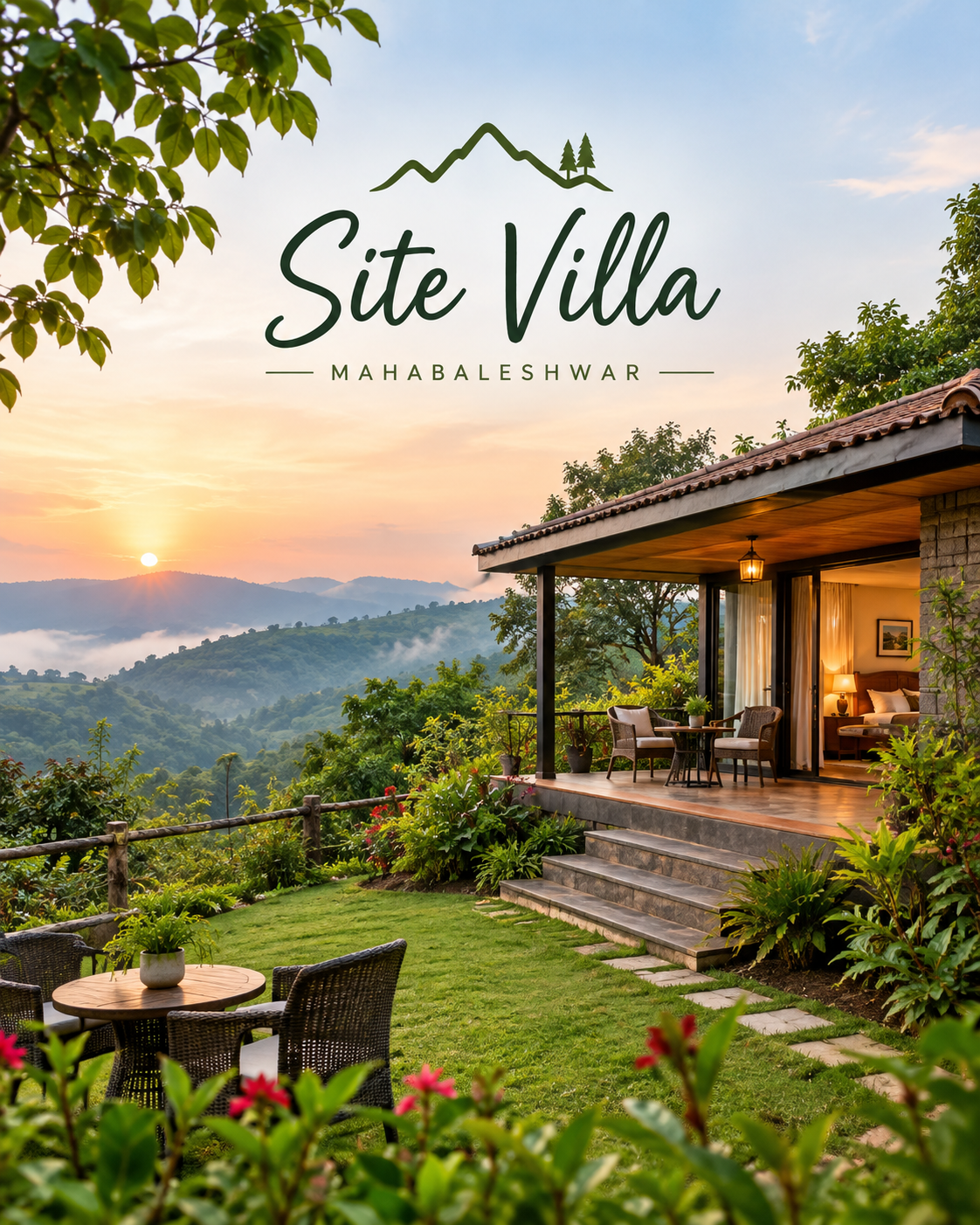 Site Villa Popup form Villa and Nature Background